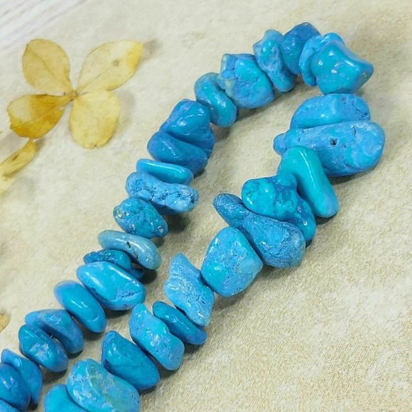 Blue Stones Beaded Bracelet Natural Gemstones Beads Jewelry Jewel Trinket Gift - Picture 5 of 9